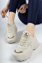 Daily Women's Lightweight Lace-Up Thick-Soled High-Platform Walking Breathable Sneakers 741 Pra-58