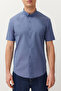Navy Blue Slim Fit Short Sleeve Shirt - TMNSS24GO00065 - 3