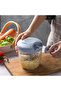 Practical Hand Ronded Vegetable Meat Chopper Grater with 5 Steel Blades