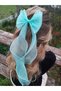 Women - Girls Long Tulle Bow Buckle Ribbon Curved Ribbon Buckle Clip - 4