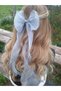 Women - Girls Long Tulle Bow Buckle Ribbon Curved Ribbon Buckle Clip - 4