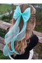Women - Girls Long Tulle Bow Buckle Ribbon Curved Ribbon Buckle Clip - 6