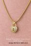 Steel Necklace - Zircon Stone Lock Heart Snake Chain Non-Tarnish Colorfast Steel Necklace 40+5cm GL001