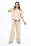 Girl's 100% Cotton Oversize Half Sleeve Top and Bottom Tracksuit Set