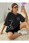 Teddy Bear Printed Women's Oversize Salas T-shirt Boyfriend