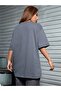 Cartoonist Printed Smoked Oversize T-shirt Casual Boyfirend - 3