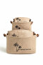 Set of 4 Jute, Under Cabinet Laundry Children's Room Toy Organizer Folding Storage Basket Organizer - 4