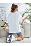Oversize T-shirt with Flower Print on the Frame Casual Boyfirend - 3
