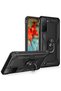 Case for Samsung Galaxy S21 Fe Case Dual Layer Polycarbonate Protection and Magnetic Holder Stand Ring