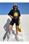 تي شيرت أسود كبير الحجم مطبوع عليه Sunshine كاجوال Boyfirend - 3