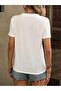 V-Neck Hand/Heart Printed Oversize T-shirt Casual Boyfirend - 2