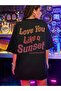 Like a Sunset Printed Women's Oversize T-shirt Casual Boyfirend - 2