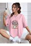 تي شيرت كاجوال بطبعة كاميرا كبيرة الحجم Boyfirend