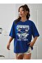 Cowboys Printed Women's Oversize Salas T-shirt Boyfriend - 3