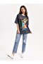 Womens Printed Women's Oversize Smoked Salas T-shirt Boyfriend - 2