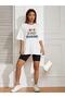 Be A Kind Human Printed Women's Oversize Gray Salas T-shirt Boyfriend - 2