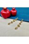 Women's Steel Dangle Gold Earrings