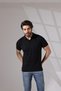 Regular Fit Men's Black Polo Neck T-shirt - Men's T-shirt - Polo Neck T-shirt Men - 5