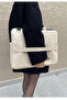 Cream Crocodile Macbook Air Pro 13-14-15.6 Inch Shock Protection Laptop Bag - 3