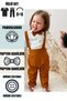 Brown (KARAMEL) Long Salopette Shirt And Bow Tie Set Baby Kids Clothing Boys Girls Holiday