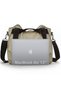 3212 Demeter Women's Cream Shoulder Hand Casual Tote 100% Cotton Canvas Crossbody Bag with Pocket - 7