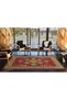 Traditional Decorative and Woven Base Rug with Argyle in Red Tones 4237 - 4
