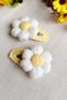 Daisy Patterned Snap Fastener Children's Baby Hair Clip / Hair Accessory Set of 2 Baby Hair Clips - Girls' Hair Clips - 2