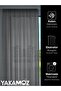 DARK GRAY LINEN LOOK EXTRAFORCED TULE CURTAIN LINEN TOUCH SERIES - 4