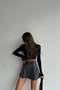 Women's Anthracite Double Belted Skirt 0999-9079 - 2