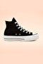 Black Long Ankle Unisex Laced Thick Sole All Star Platform Sneakers Sneakers - 3