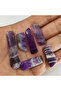 Natural Perforated Amethyst Stone - 2