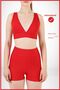 Women's Mini Shorts Boxer Red High Waist Firming Fit Look 11080 - 7