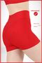 Women's Mini Shorts Boxer Red High Waist Firming Fit Look 11080 - 3