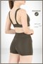 Women's Khaki Mini Shorts Boxer High Waist Firming Fit Look 11080 - 8