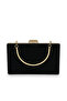 Black Color Suede Metal Handle Evening Bag Evening Bag Henna Wedding Engagement Prom Invitation - 3