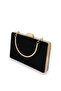 Black Color Suede Metal Handle Evening Bag Evening Bag Henna Wedding Engagement Prom Invitation - 4