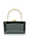 Black Color Mirror Patent Leather Metal Handle Evening Bag Evening Bag Henna Wedding Engagement Prom Invitation