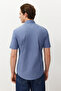Navy Blue Slim Fit Short Sleeve Shirt - TMNSS24GO00065 - 4