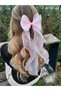 Women - Girls Long Tulle Bow Buckle Ribbon Curved Ribbon Buckle Clip - 3