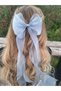 Women - Girls Long Tulle Bow Buckle Ribbon Curved Ribbon Buckle Clip - 5