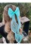 Women - Girls Long Tulle Bow Buckle Ribbon Curved Ribbon Buckle Clip - 7