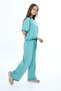 Girl's 100% Cotton Oversize Half Sleeve Top and Bottom Tracksuit Set