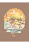شاهد تي شيرت بني كبير الحجم مطبوع للسيدات - 3