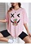 Teddy Bear X Printed Women's Oversize Salas T-shirt Boyfriend - 2