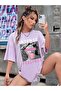 Intense Felling Printed Women's Oversize Salas T-shirt Boyfriend - 3