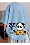 Lovely Panda Printed Oversize Men's T-shirt Casual Boyfirend