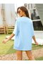 Travel In France Printed Baby Blue Oversize T-shirt Casual Boyfirend - 4