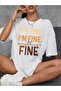 تي شيرت مطبوع كبير الحجم من Everything's Fine كاجوال Boyfirend