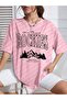 تي شيرت Rockies مطبوع أسود كبير الحجم كاجوال Boyfirend - 2
