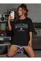 Malibu Printed Black Oversize T-shirt Casual Boyfirend - 2